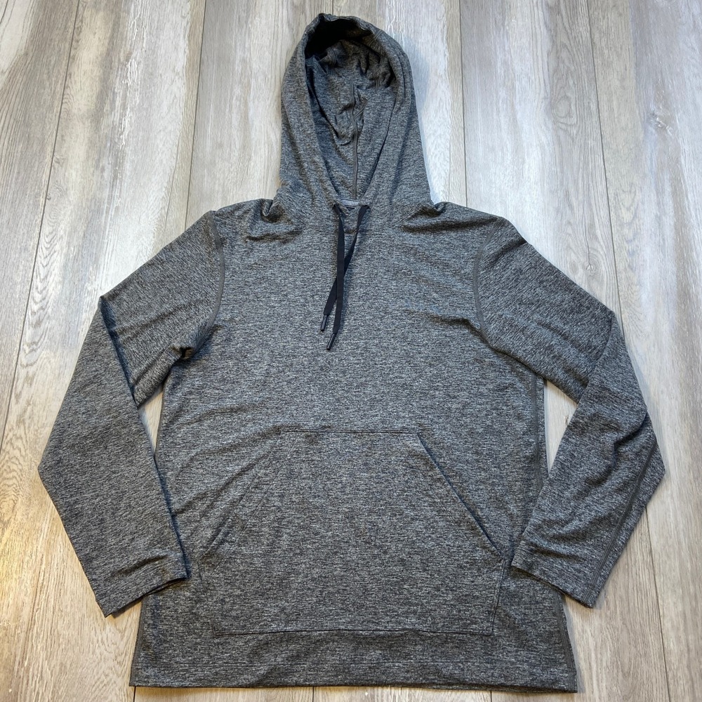 Lululemon Soft Jersey Pullover Hoodie Mens XS Gray Pullover Stretch Gym Running